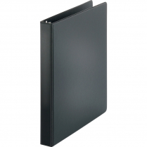 Business Source Round Ring Binder 1" Black