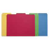 Business Source 1/3 Tab File Folders Letter Assorted Colours 50/box