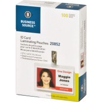 Business Source 5mil Laminating Pouches Government ID 100/box