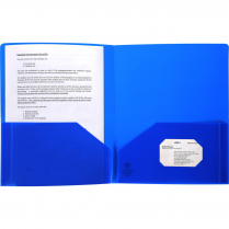 Business Source Poly Portfolio Letter Blue