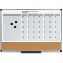 MasterVision 3-in-1 Combo Monthly Calendar Board 18"x24"
