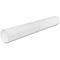 Crownhill Kraft Mailing Tube 3"x36" With Cap White