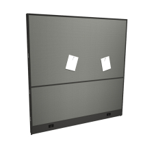 *Lightly Used* Heartwood Innovations Work Space Divider Panel 66"Wx66"H Grey