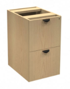 *Lightly Used* Heartwood Innovations Pedestal w2 File Drawers NO TOP Sugar Maple