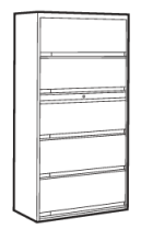 Global&reg; 9100 Plus Series 5 High End Tab Cabinet Black