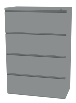 Herman Miller 4 Drawer Lateral File Cabinet Silver Grey