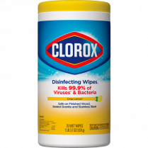 Clorox&reg; Disinfecting Wipes Lemon Fresh 75 sheets/tub