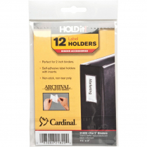 Cardinal&reg; HOLDit!&reg; Self-Adhesive Label Holders 1-3/8"x3" 12/pkg