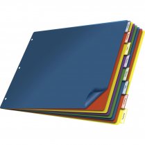 Cardinal Poly Index Dividers 11"x17" 8 Tabs