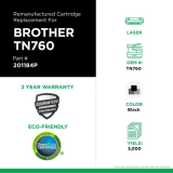 Clover Imaging Remanufactured Laser Cartridge (Brother TN760) High Yield Black