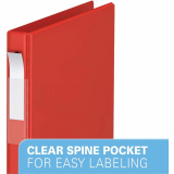 Davis Group&reg; Essential Round Ring Binder 5/8" Red 