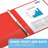 Davis Group&reg; Essential Round Ring Binder 5/8" Red 