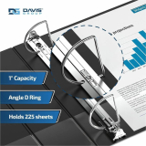 Davis Group&reg; Essential D-Ring Binder 1" Black