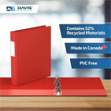 Davis Group&reg; Essential D-Ring Binder 1" Red