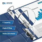 Davis Group&reg; Essential D-Ring Binder 1" Royal Blue