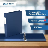 Davis Group&reg; Essential D-Ring Binder 1" Royal Blue