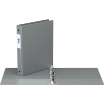 Davis Group&reg; Essential Premium Economy Round Ring Binder 1" Grey