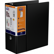 Davis Group Deluxe QuickFit&reg; Heavy Duty D-Ring File Binder 5" Black