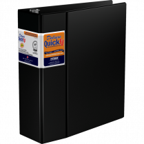 Davis Group Deluxe QuickFit&reg; Heavy Duty D-Ring Binder 4" Black