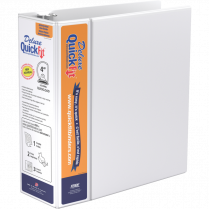 Davis Group Deluxe QuickFit&reg; Heavy Duty View Quickload D-Ring Binder 4" White