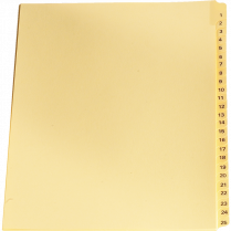 Legal Exhibit Dividers 1-25