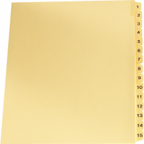 Legal Exhibit Index Dividers 1-15 Buff