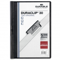 Durable Duraclip 30 Report Cover 30sheet capacity Black
