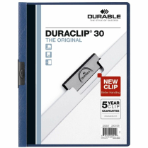 Durable Duraclip 30 Report Cover 30sheet capacity Dark Blue