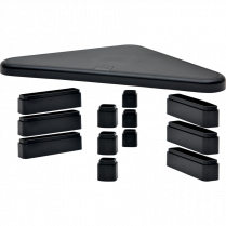 DAC&reg; Height Adjustable Corner Monitor Stand Black