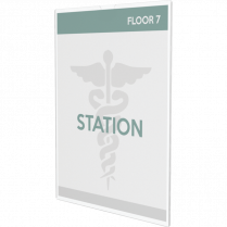 Deflecto&reg; Cubicle Sign Holder Portrait Clear