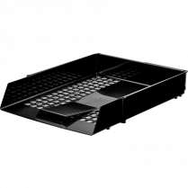 Deflecto&reg; Antimicrobial Front-Load Letter Tray Black