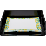 Deflecto&reg; Antimicrobial Front-Load Letter Tray Black