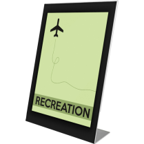 Deflecto&reg; Superior Image&reg; Border Sign Holder Clear with Black