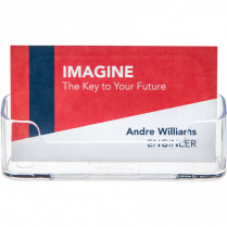 Deflecto&reg; Business Card Holder Single Compartment Clear