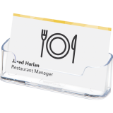 Deflecto&reg; Business Card Holder Single Compartment Clear