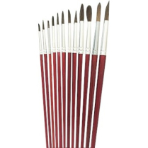 Camel Hair Paint Brushes Round Size 2 12/box