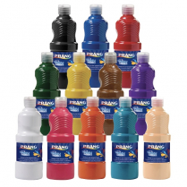 Prang&reg; Ready-To-Use Tempera Paint 473ml Assorted Classic Colours 12/box