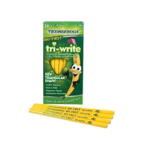 Dixon&reg; Ticonderoga&reg; Tri-Write&trade; Beginner Pencils without Eraser 36/box
