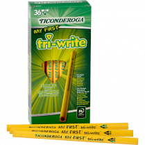 Dixon&reg; Ticonderoga&reg; Tri-Write&trade; Beginner Pencils without Eraser 36/box