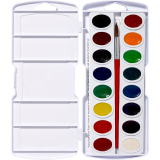 Prang&reg; Oval Pan Watercolor Paint Set Assorted Colors 16/set
