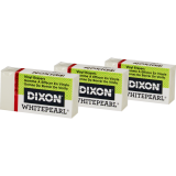 Dixon&reg; White Pearl&reg; Latex Free Vinyl Erasers Medium 24/box