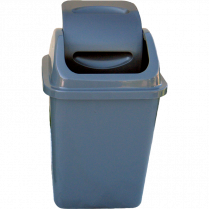 Garbage Can w/Swivel Lid 10L Grey