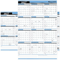 Day-Timer&reg; Reversible Flexible Vertical/Horizontal Planner 24"x36" Bilingual