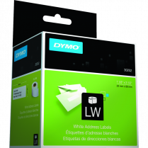 DYMO&reg; LabelWriter&reg; Standard Address Labels 1-1/8"x3-1/2" White 350 labels per roll 2 rolls/box