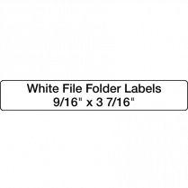 DYMO&reg; LabelWriter&reg; File Folder Labels 9/16"x3-7/16" White 130 labels per roll 2/box