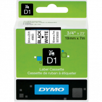 DYMO&reg; D1&trade; Polyester Replacement Tape 3/4" Black on White