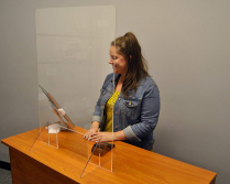 Acrylic Countertop Barrier 23"x32" with 6"x10" Pass Through