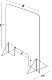 Acrylic Countertop Barrier 23"x32" with 6"x10" Pass Through