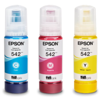 Epson 542 Ultra High Capacity Pigment Ink Refill Bottles 3/Pkg Cyan/Magenta/Yellow