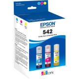 Epson 542 Ultra High Capacity Pigment Ink Refill Bottles 3/Pkg Cyan/Magenta/Yellow